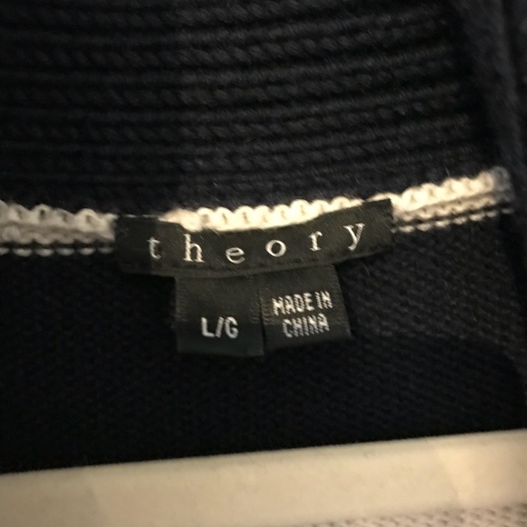 Theory Cashmere-Cotton Blend Sweater - Picture 4 of 5